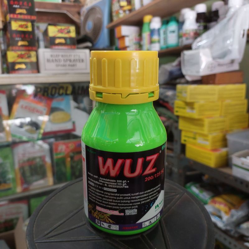 FUNGISIDA WUZ 200/125 SC 250 ML PENGENDALI BLAST BUSUK BATANG HAWAR DAUN HAWAR PELEPAH