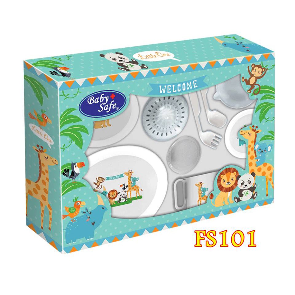 Baby Safe Feeding Set Besar Fs101/peralatan Makan Bayi | Shopee Indonesia