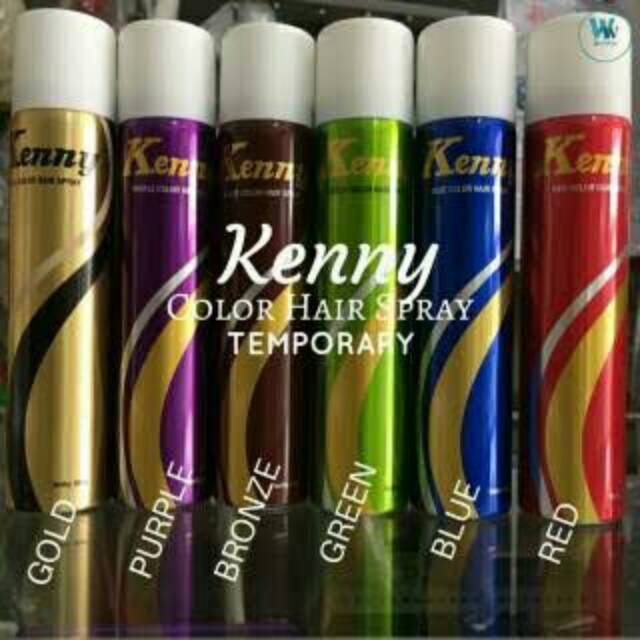 Cat Rambut Hair Spray Kenny / Pewarna Rambut Semprot Sementara.