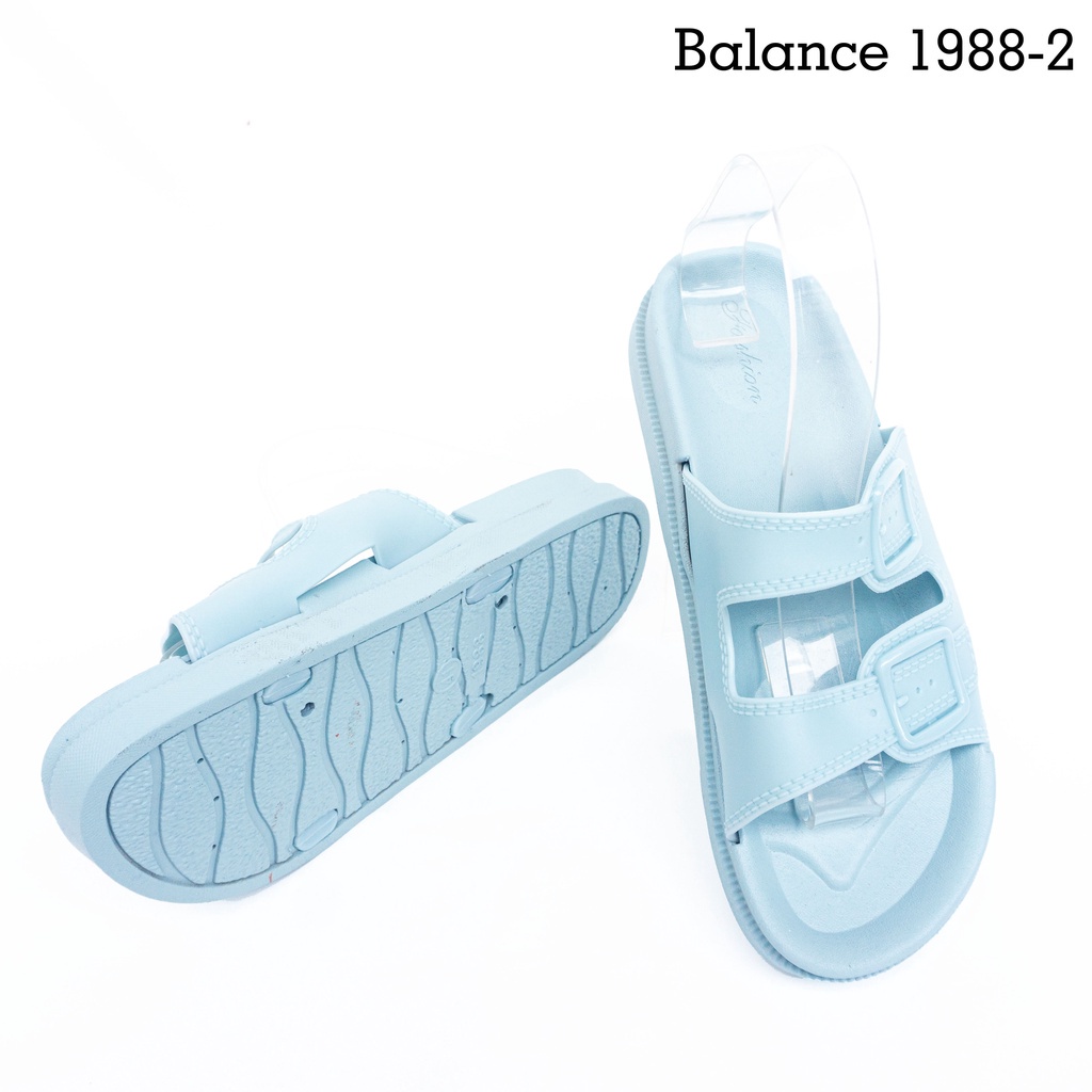 Sandal Wanita Balance 1988 2 Sendal Jelly Tebal 3 Cm Ban2 Warna Tebal Original Wedges Empuk Lentur BLC 1988