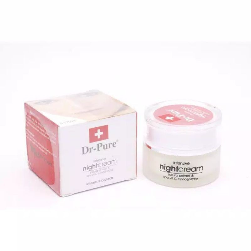 Dr Pure Whitening Cream Night Original Bpom  Dr Pure Cream Malam
