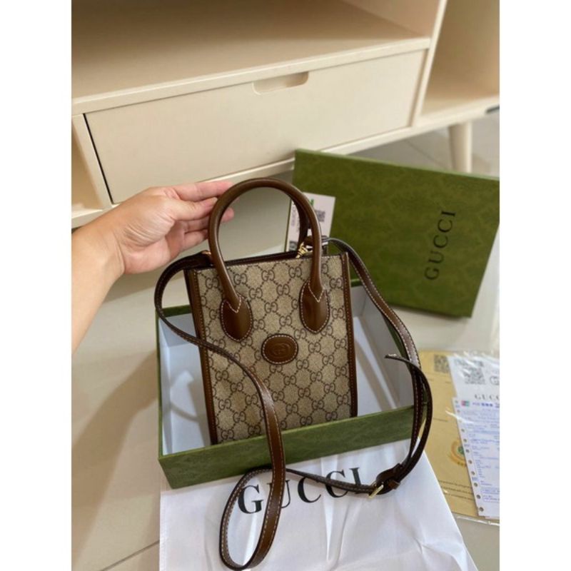 GUCCI HANDLE TOTE WP MINI FREE BOX