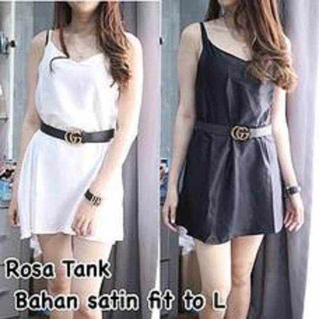 Blouse wanita satin putih/hitam