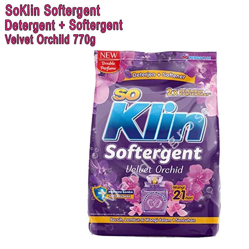 Deterjen + Softergen * So Klin * Velvet Orchild * Deterjen Bubuk * 770g