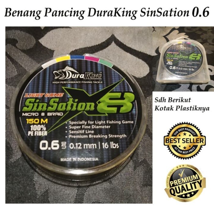 Benang/Senar Pancing Duraking SINSATION X8 PE 0.6
