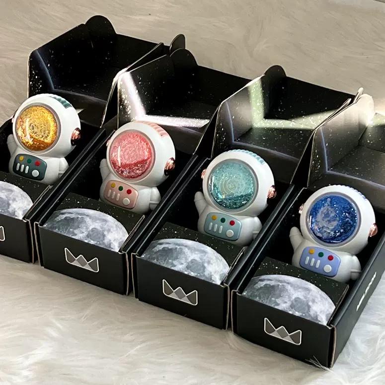 Astronaut Cute Fan Kipas Angin Mini Portable Karakter Kipas Astronot Kapasitas Besar USB Charge 2-Sp