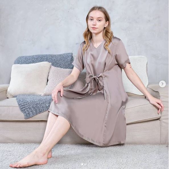 Cielyn - Ann Organic Silk Dress Homewear