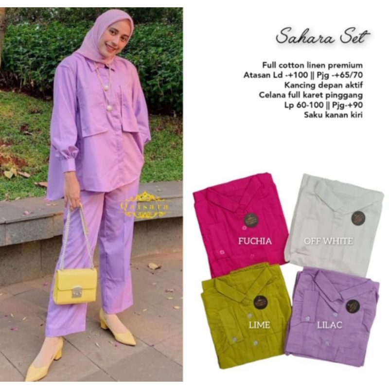 sahara set/diana set setelan wanita
