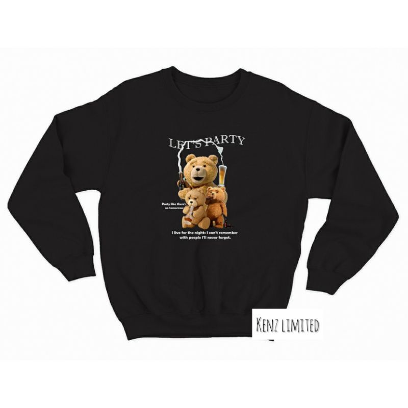 Sweater crewneck teddy bear (Lets party)