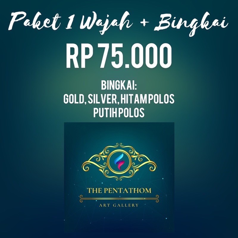 SEHARI JADI Paket Lukis Wajah Sketsa Pensil Plus Bingkai Promo Kado Unik