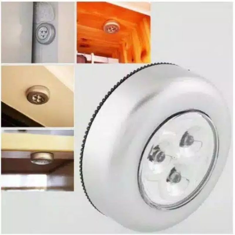 Lampu Darurat Stick N Click Lampu Emergency Led Lamp Tempel Baterai Interior Mobil Rumah Lemari