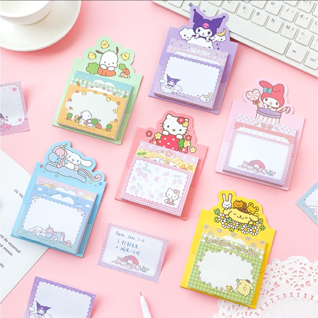 

Kertas Memo Tempel Susun 3 Ukuran Sanrio Hello Kitty My Melody Kuromi Pompompurin Cinnamoroll Pochacco
