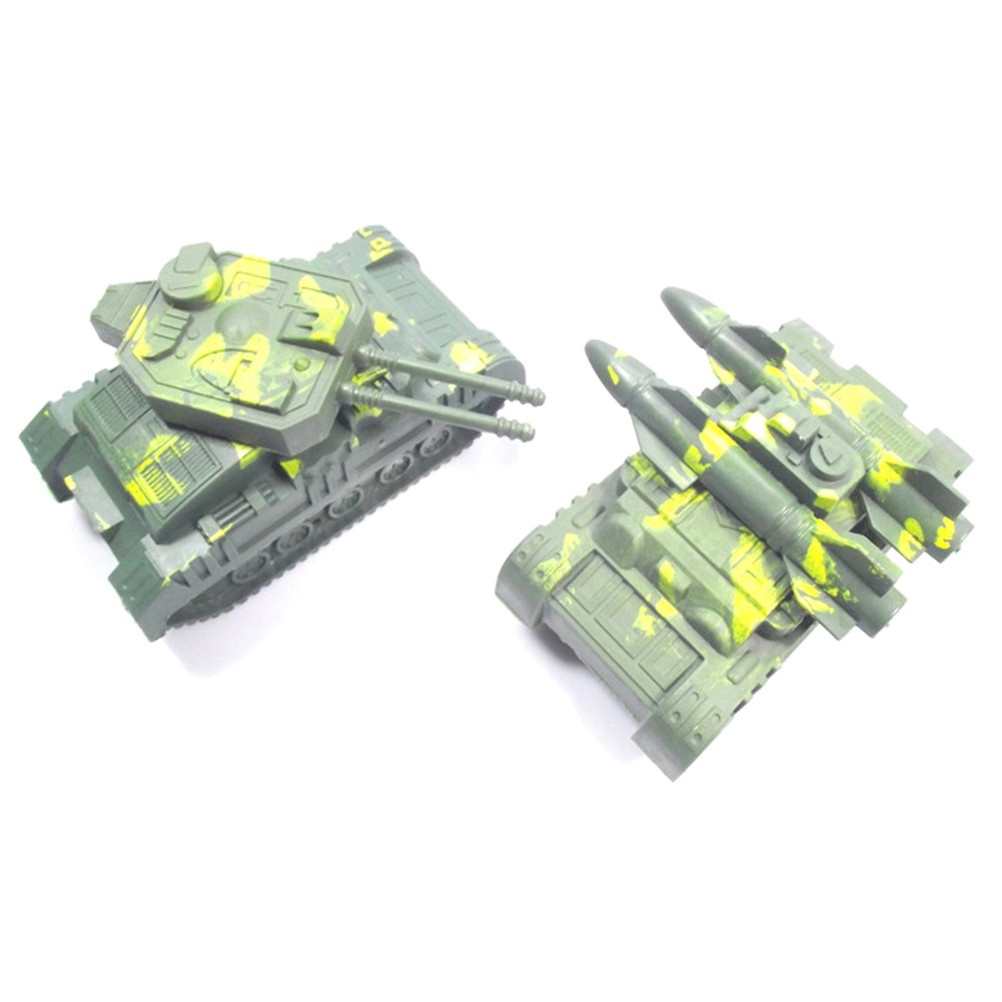 Miniatur Tank Militer 3D Warna Hijau Army Untuk Edukasi