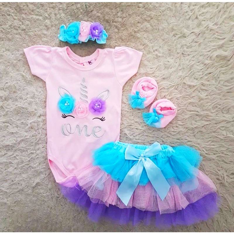 SETELAN BAJU JUMPER BAYI PEREMPUAN 0-18 BULAN+BANDO+SEPATU / SET JUMPER ROK TUTU FREE BANDO UNICORN / SETELAN BAJU BAYI CEWEK LUCU / SETELAN JUMPER ROK TUTU UNICORN BUNGA FLOWER POLKADOT