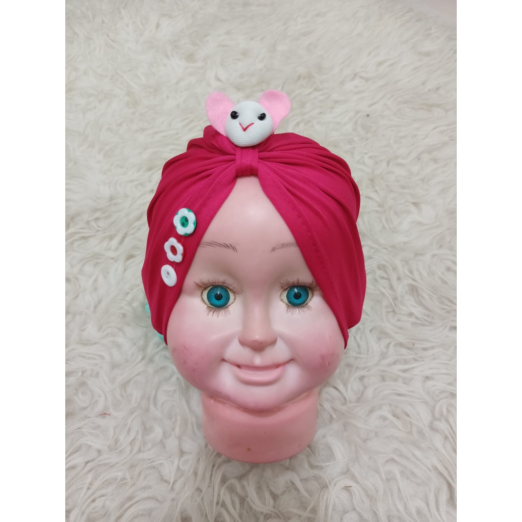 TERBARU Aksesoris Rambut Bayi Anak Bandana Karakter Boneka / Turban Bayi Boneka / Turban Bayi Perempuan / Turban Bayi 0 6 Bulan