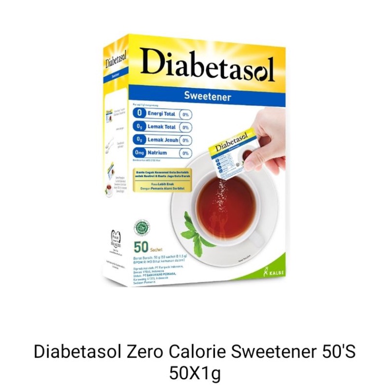 

diabetasol Zero calorie sweetener 50's 50x1g