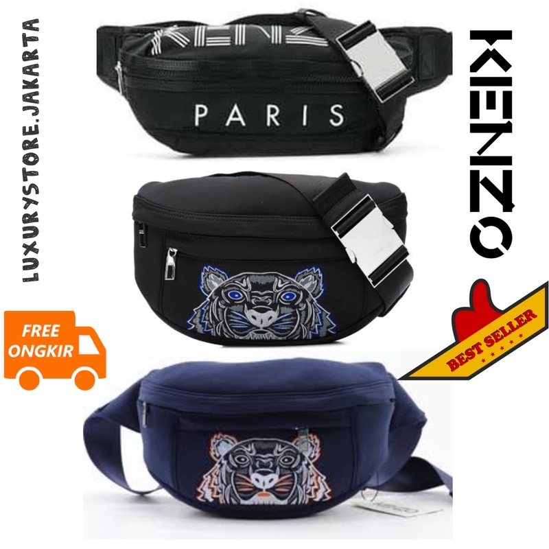 [TERLARIS] TAS SELEMPANG WAISTBAG Kenz0 PRIA Paris BUMBAG TIGER TAS PRIA BISA GOJEK/GOSEND