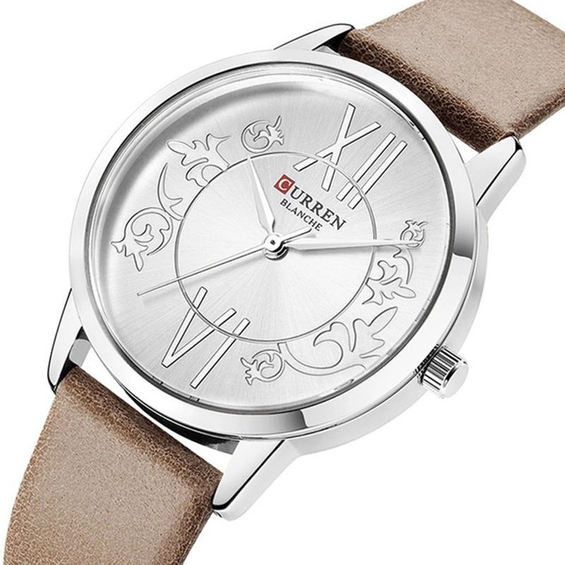 CURREN 9049 Jam Tangan Wanita Analog Tali Kulit WK-SBY