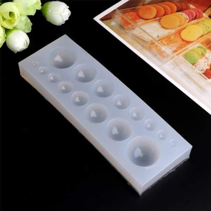 Jewlelry Silicone Molds - Half Round Shape 18 Holes