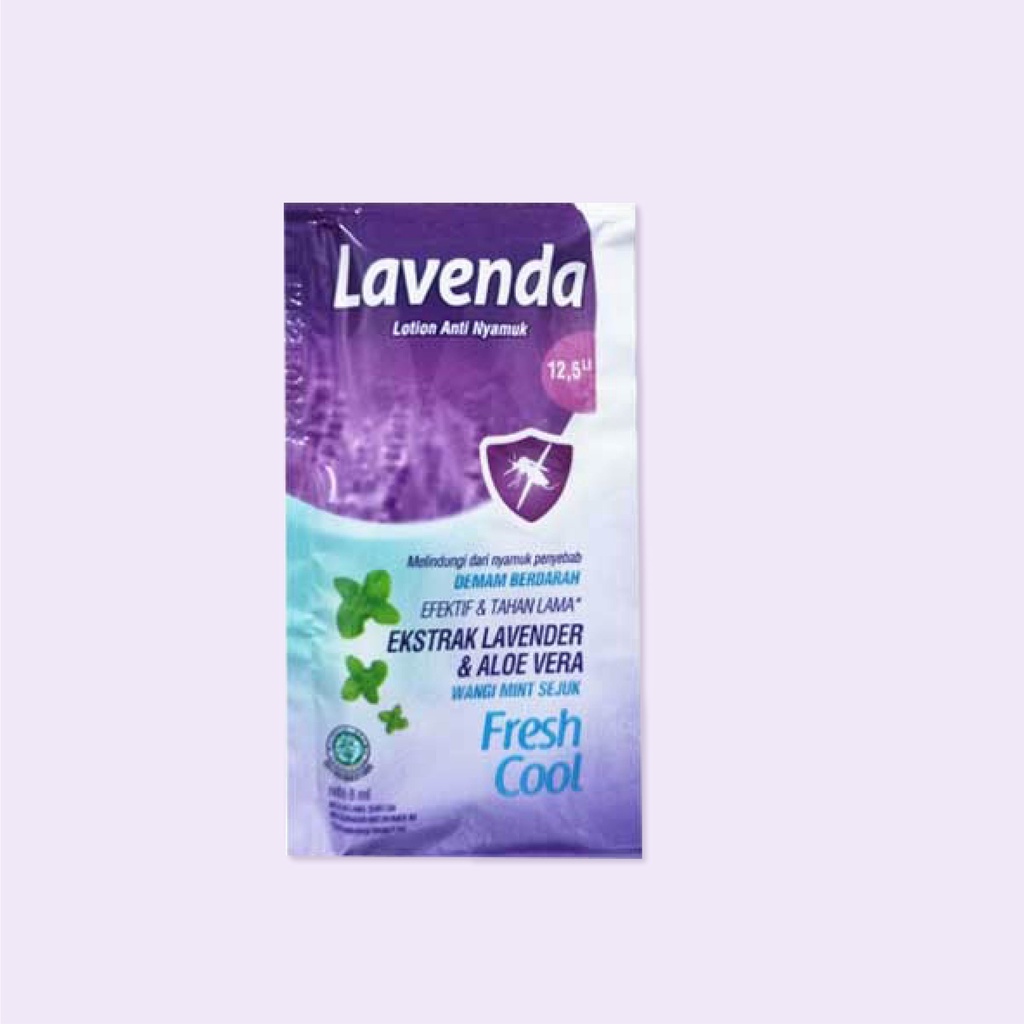 ❤ UNDER100 ❤ LAVENDA Lotion Anti Nyamuk Tahan Lama 1 Renceng Isi 12 Sachet Fresh Cool | Fresh Citrus | Fresh Floral | 8ml