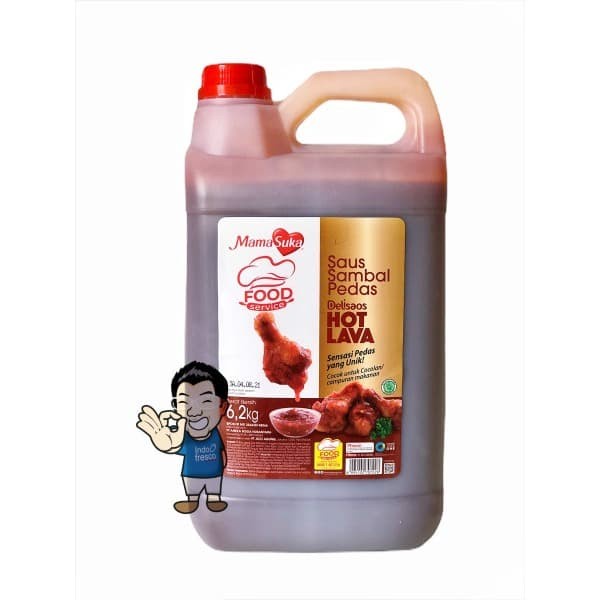 

MamaSuka Saus Sambal Pedas Delisaos Hot Lava Halal- Chili Sauce 6.2 Kg