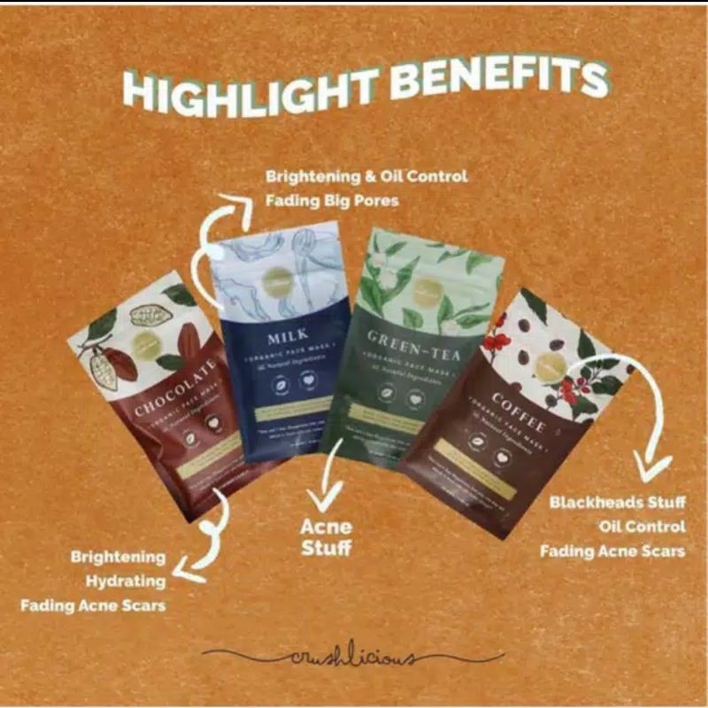 Masker organik CRUSHLICIOUS