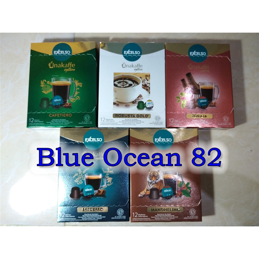 Paket 5 Pack varian Kopi Kapsul Unakaffe - Excelso Coffee Capsule paketan Unacafe Unakafe Unnakafe