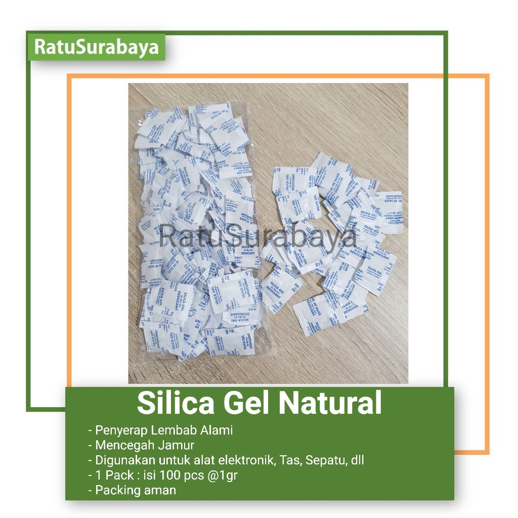  Silica  Gel Natural Penyerap Lembab Anti  Jamur  isi 100 pcs 