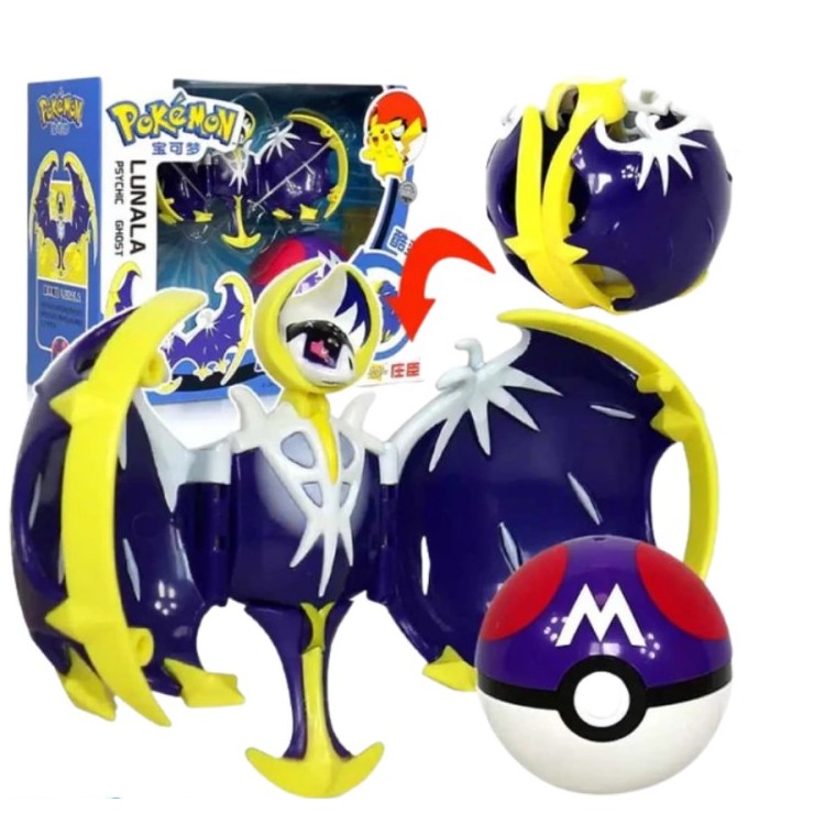 Mainan Figure Pokemon Pokeball Deformation Lunala