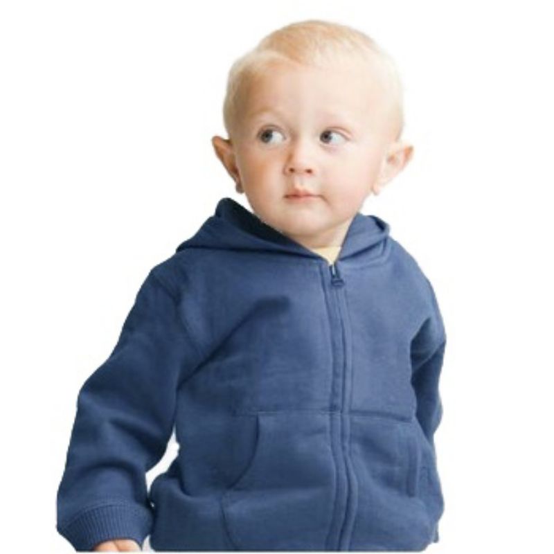 Jaket Anak 1-2 Tahun Jaket Hoodie anak cowok cewek unisex bayi balita batita-Biru Navy