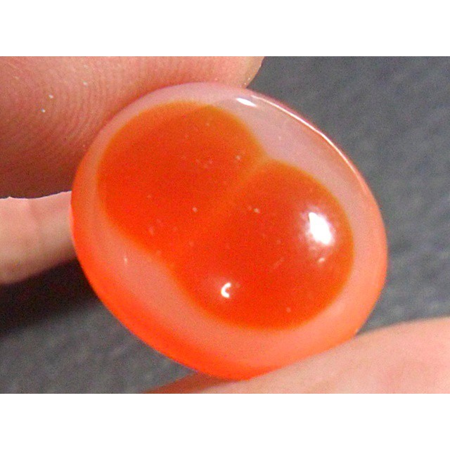 AG117 Oval Cabochon 8.25ct 16x13mm Picture Figure Orange Red Pink Eight 8 Natural Unheated Untreated