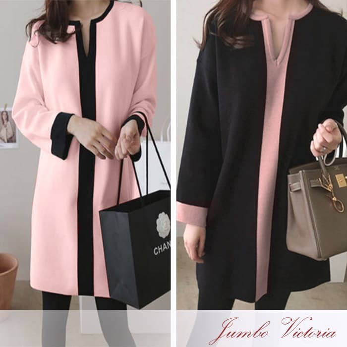 Blouse wanita Jumbo Victoria Baju Atasan Wanita Bigsize Jumbo Oversized - Pink Murah