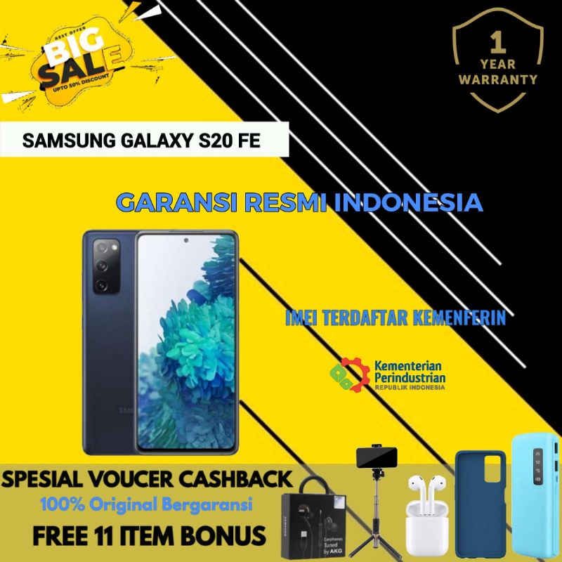 Samsung Galaxy S20 FE 8/128GB SNAPDRAGON 865 Garansi resmi sein indonesia