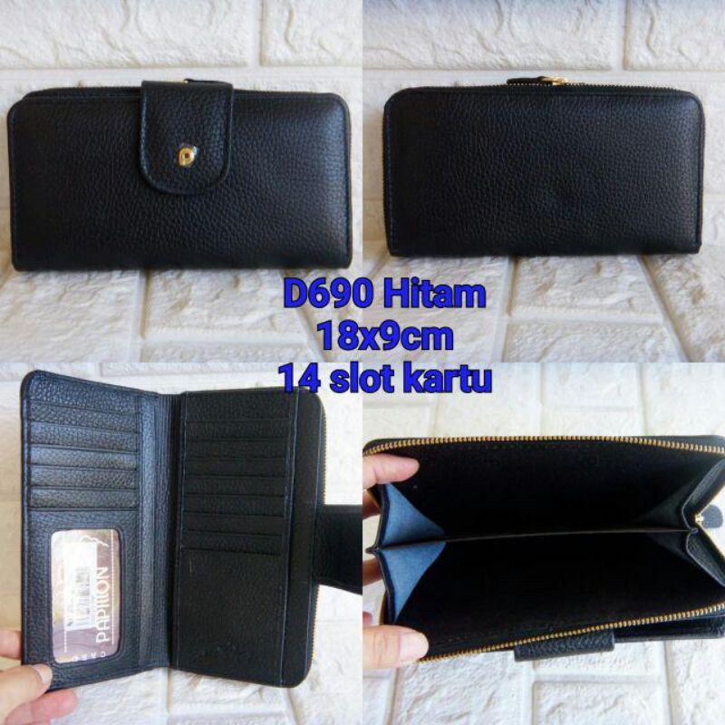 Dompet kulit D 690 papilon | dompet wanita |