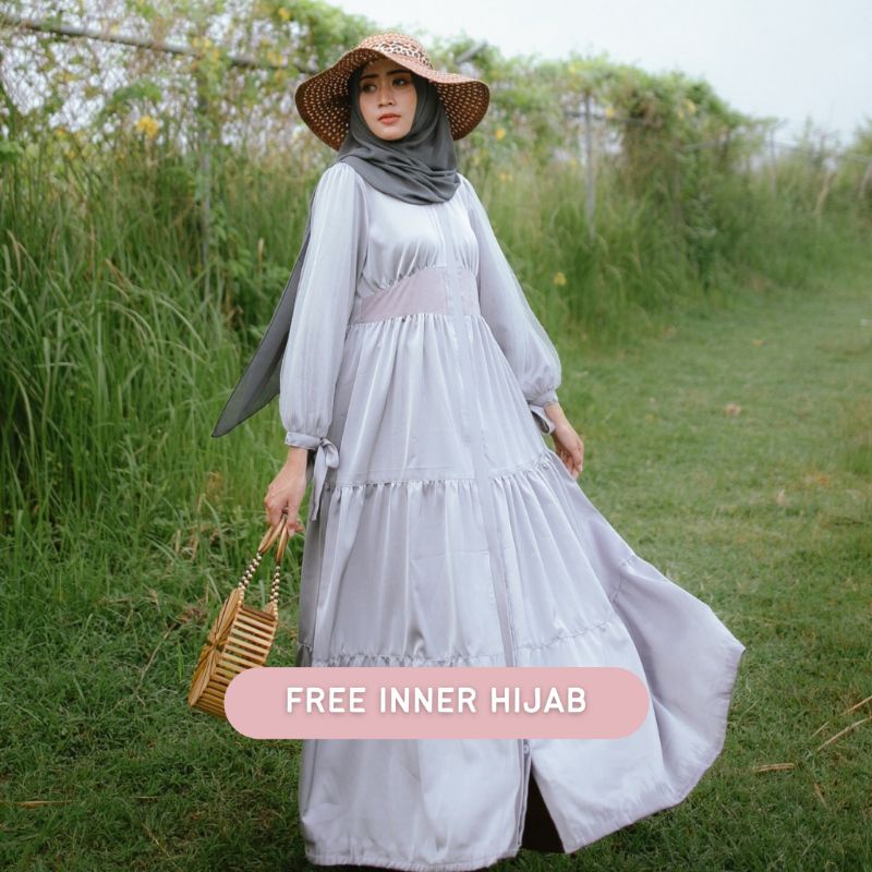 RANNA DRESS BYGIAGIO gaun kondangan dress akad simple gaun wedding pernikahan baju muslim putih dress lamaran elegan pakaian wanita pesta elegan fashion korea dres lebaran cantik dress anggun mewah nyaman gaun vintage fashion dress bahan satin donatello