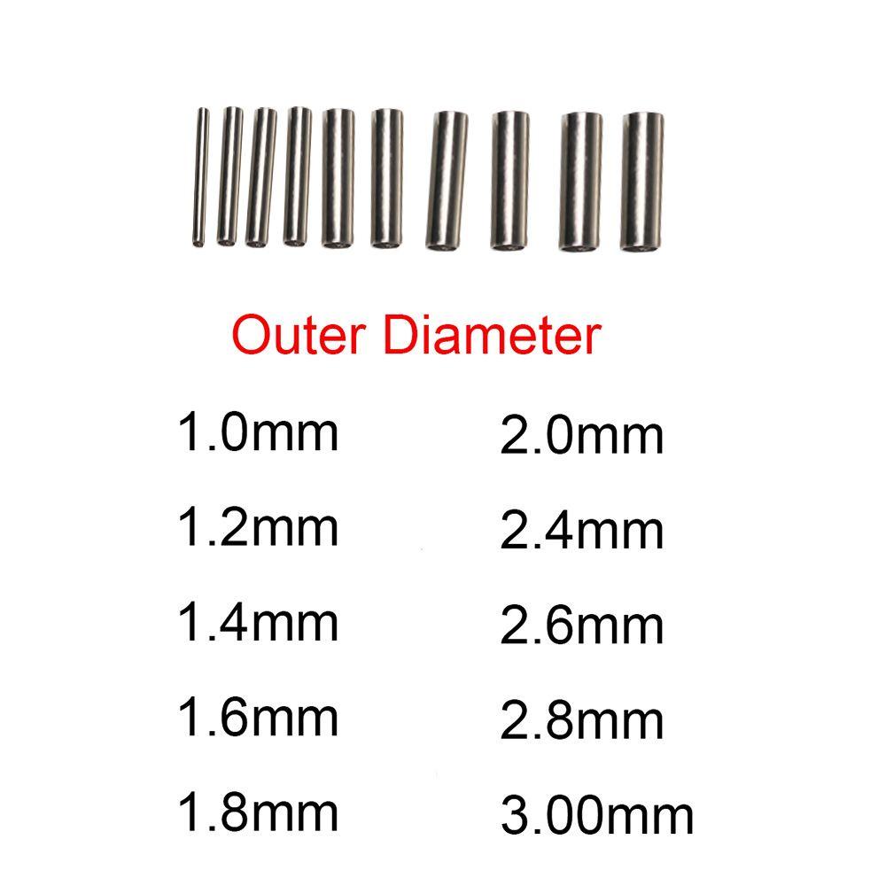 Quinton Pipa Kawat Pancing 100pcs Konektor Lengan Crimp Bahan Alloy Stainless Steel