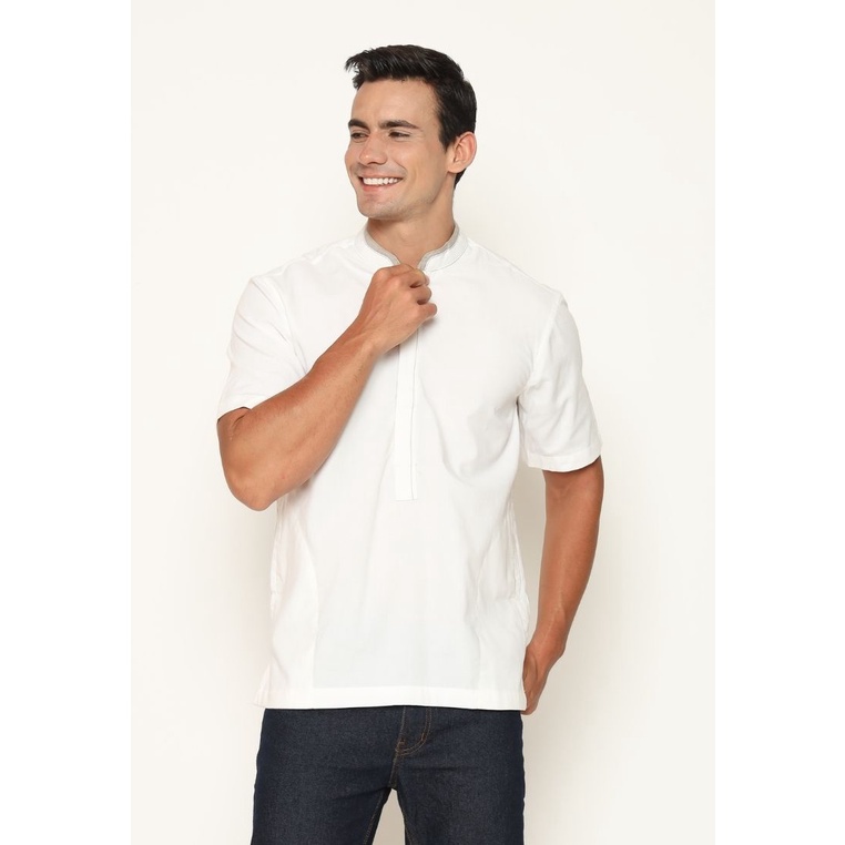 AMK Baju Koko Lengan Pendek KK Emmad S/s Putih