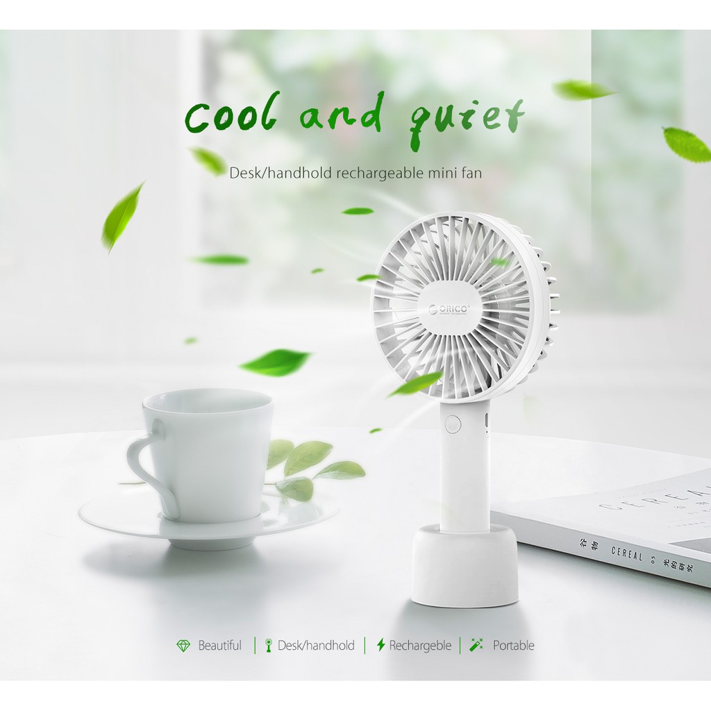 Orico Fh1 Mini Desk / Handhold Rechargeable Fan