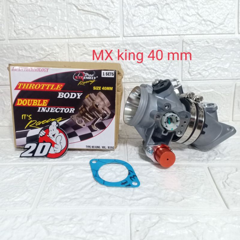 throtel trotel throttle body bodi double injector xtr 40 mm MX king Vixion NVA r15 old NOT BRT KTC