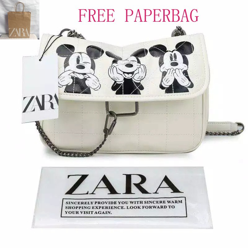 Tas Selempang Zar4 Wanita Mickey Mouse Free Paperbag#094