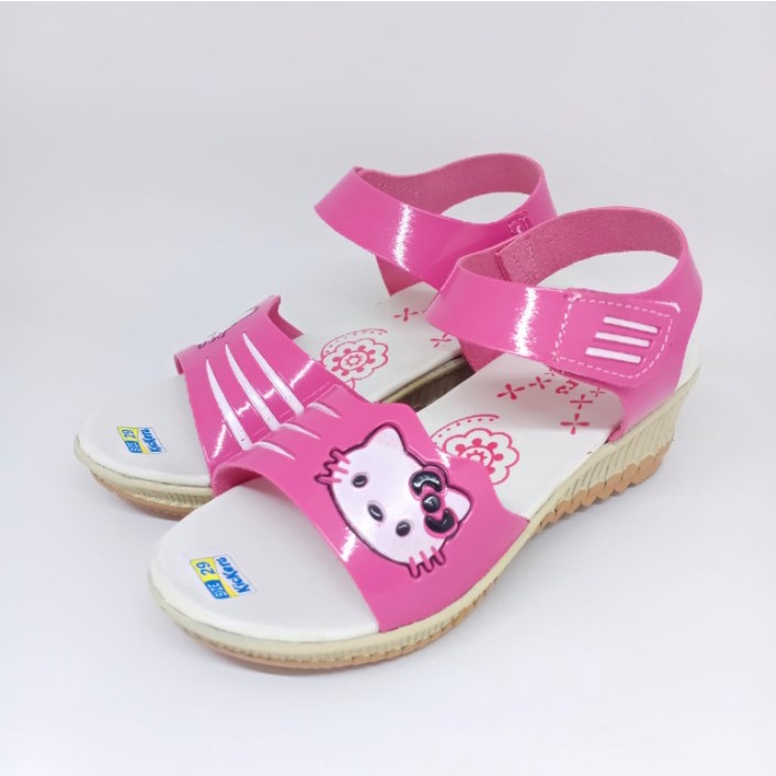 Sandal Anak Perempuan Kickers Let Wedges 26 - 30 HK Hak 3 Cm Tali Casual Fashion Slop N01