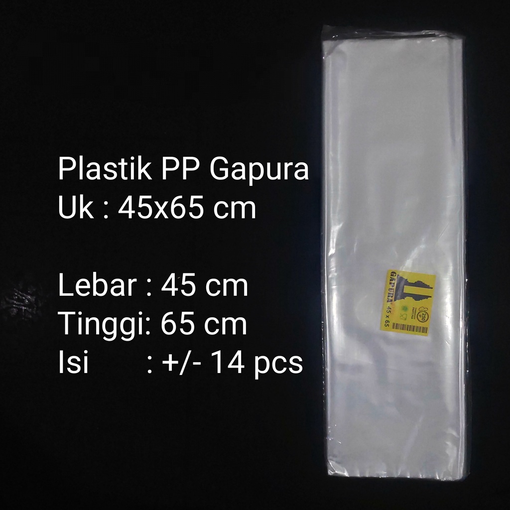 Kantong plastik PP bening, Plastik Loundry, Plastik bening Uk 20x35 sampai 60x100