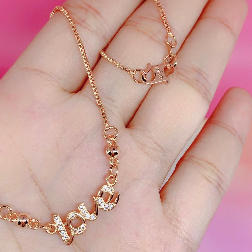 Kalung Anak Perempuan Xuping Gold Silver Liontin Permata Bunga *04