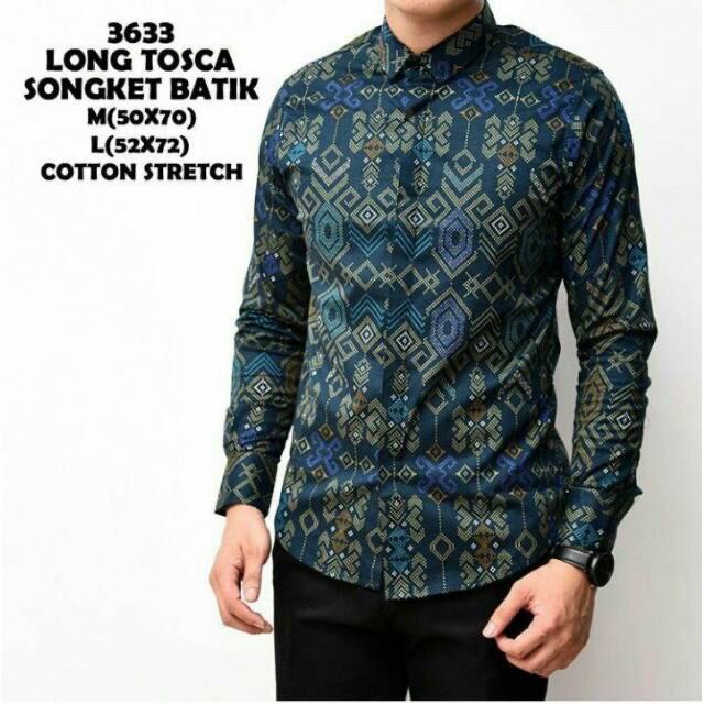 BIG SALE 4.4 New Arrival Distro Batik Pria Bordir Sogan Batikaf Notoarto Batik Ipnu-Ippnu Hem Pria-SONGKET IJO