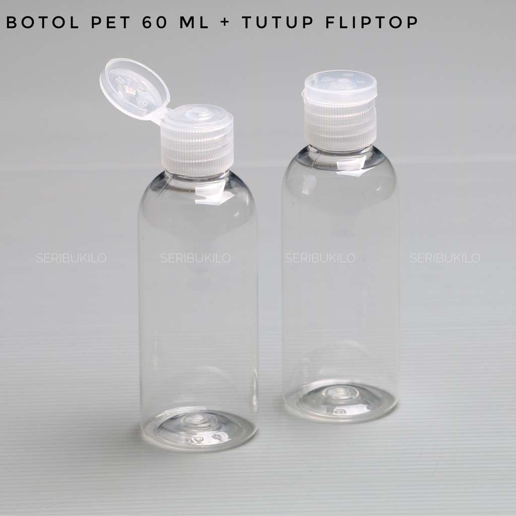 Botol Fliptop 60 ml PET / Botol Plastik 60 ml Fliptop