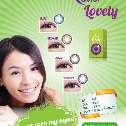 {BISA COD} SOFTLENS LIVING COLOR LOVELY NORMAL &amp; MINUS (-0.50 SD -3.00) BY IRISLAB