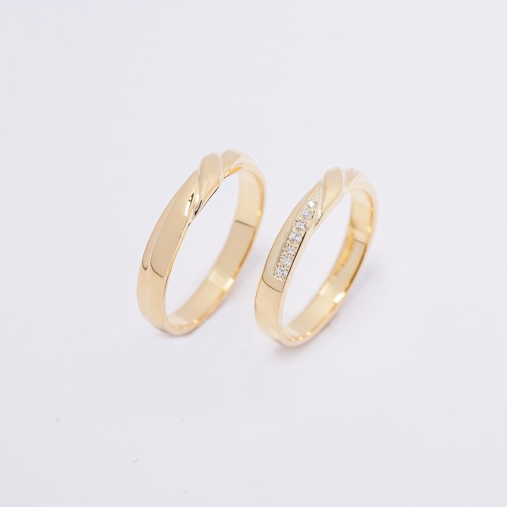 Welight Cincin Nikah Couple Emas 9K - Palladium 10% - Trust My Love