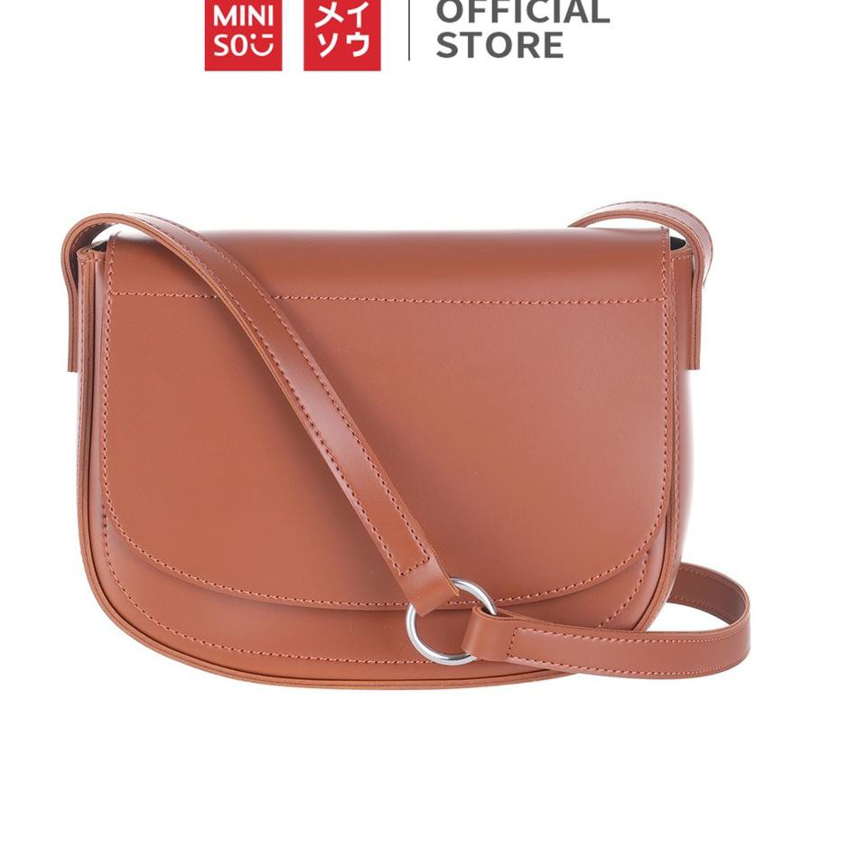 Harga Murah ♪ MINISO Tas Selempang Wanita Sling Bag Tas Bahu Cewek Polos Cincin Simple Shoulder Ling
