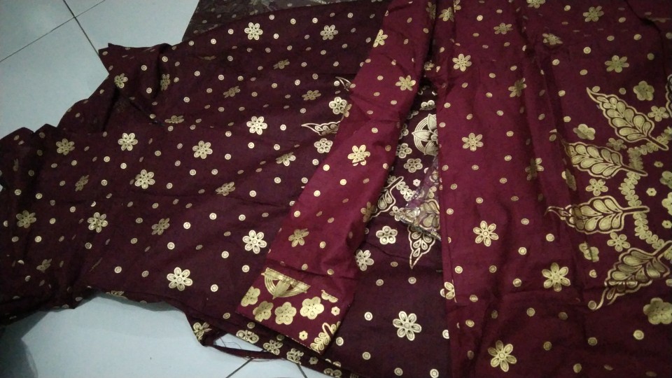 (couple Keluarga) Maura Couple - Sania Ruffle Batik Couple Ori Ndoro Jowi - Matahari Merah