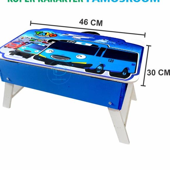 ☎ Pamosroom Meja Belajar Lipat Anak Meja Lipat Koper Meja Belajar Anak - Doraemon ➦
